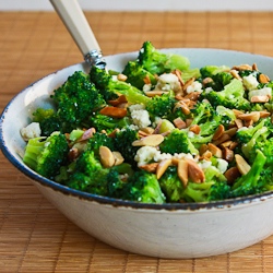broccoli-feta-almonds-recipe-kalynskitchen